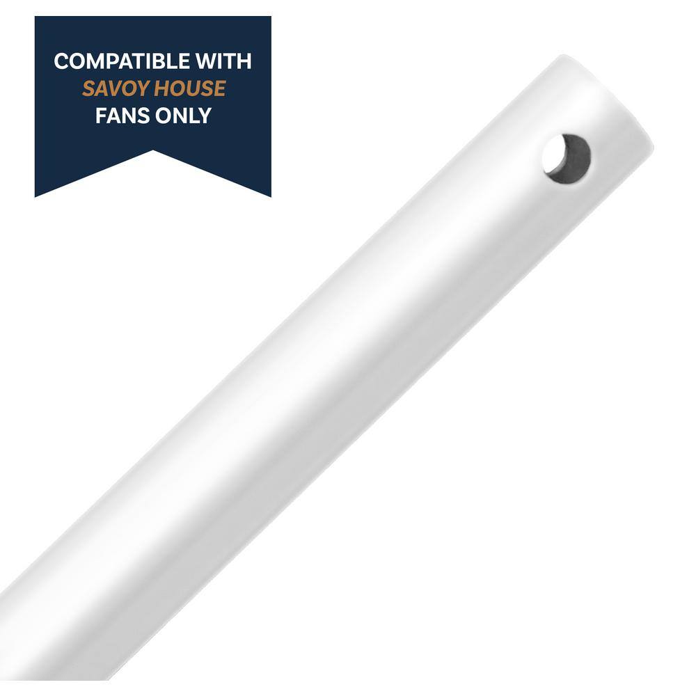 12-Inch White Ceiling Fan Downrod for Indoor/Outdoor Use