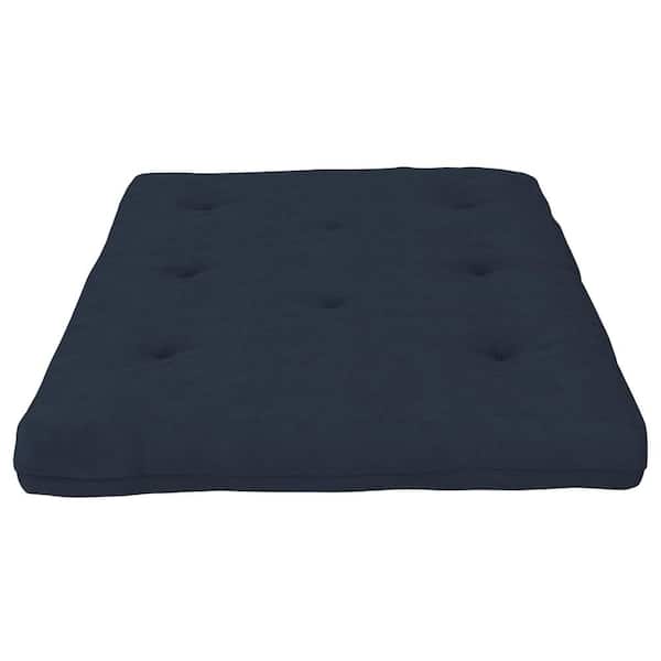 DHP Eve Full Size Medium Polyester Fill 8 in. Thermobonded High Density Microfiber Smooth Top Futon Mattress
