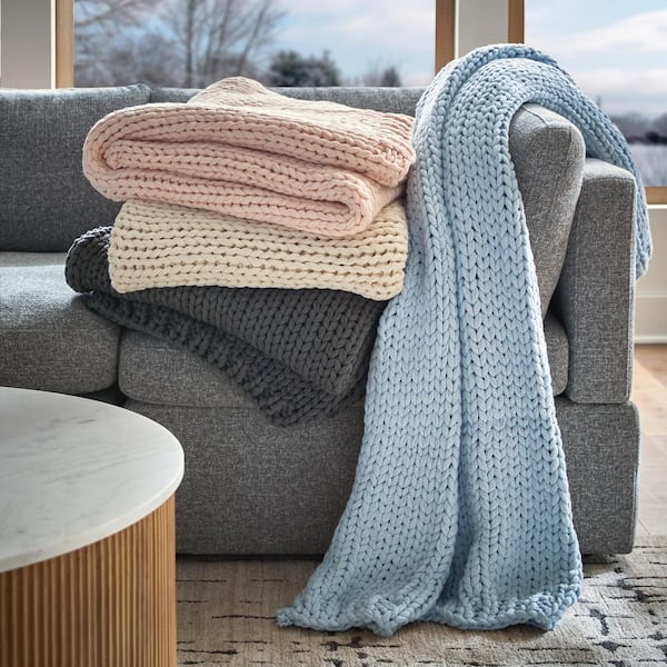 Home Spun Home Collection Premium Chunky Knit Blanket, Size One Size