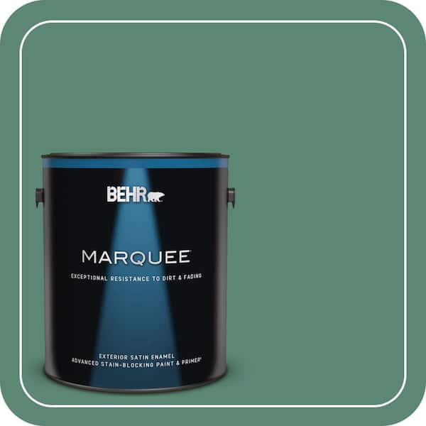 BEHR MARQUEE 1 gal. #MQ6-43 Dark Jade Satin Enamel Exterior Paint & Primer