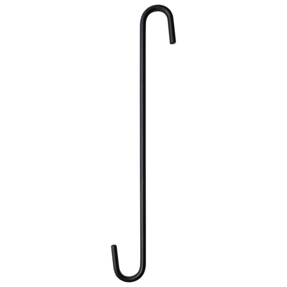 Vigoro 1.574 in. x 0.23 in. x 11.73 in. Black Iron Extender Hook 594209 -  The Home Depot
