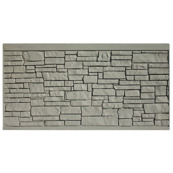 SimTek Ashland 4 ft. x 8 ft. Nantucket Gray Composite Fence Panel
