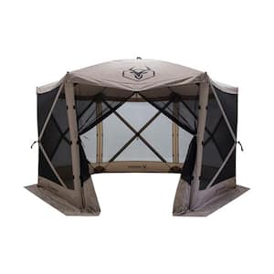 GG601DS 10.3 ft. L x 10.3 ft. L Pop Up Portable 8 Person Camping Gazebo Day Tent w/Mesh Windows