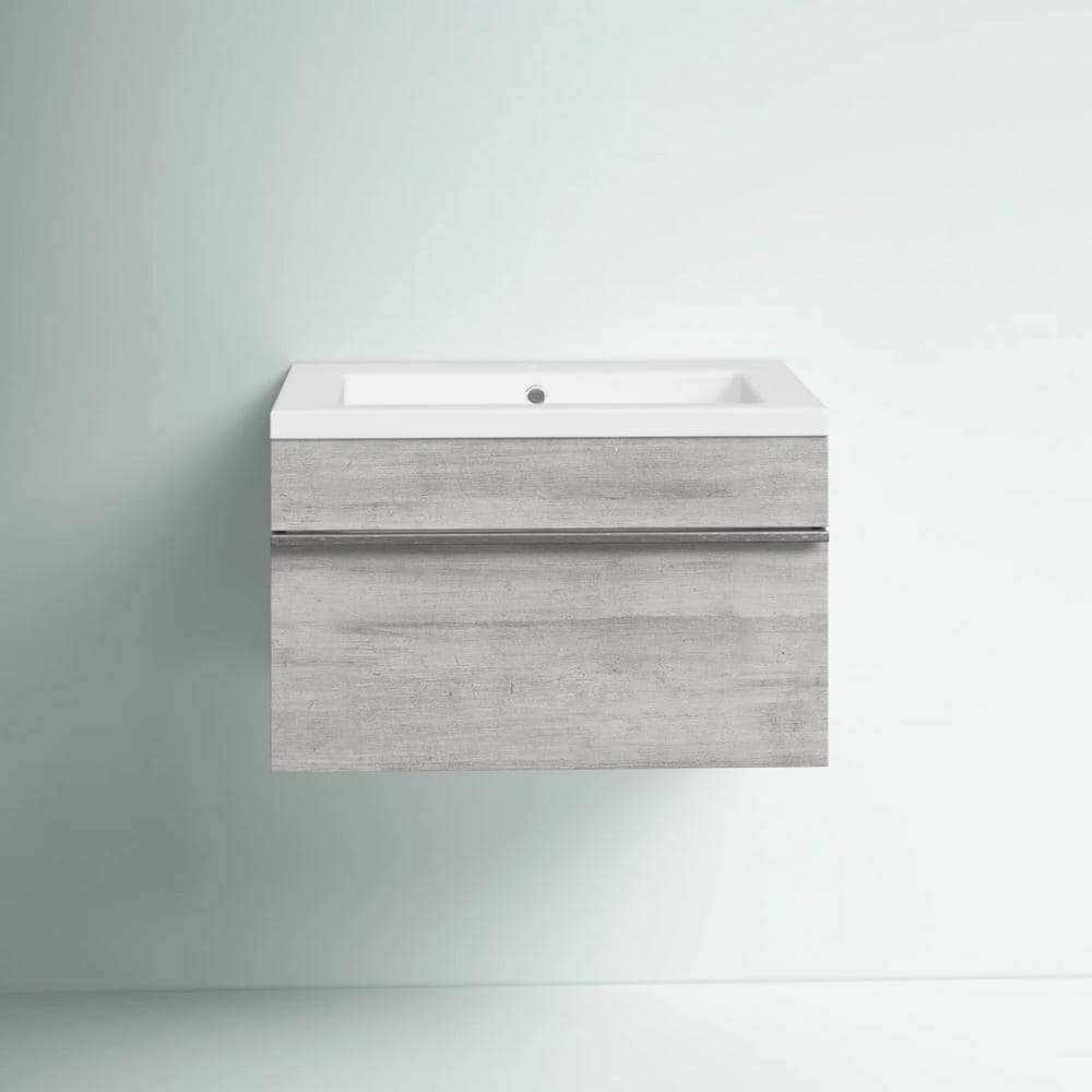 Arlie 24'' Single Sink Bathroom Vanity with Cultured Marble Top