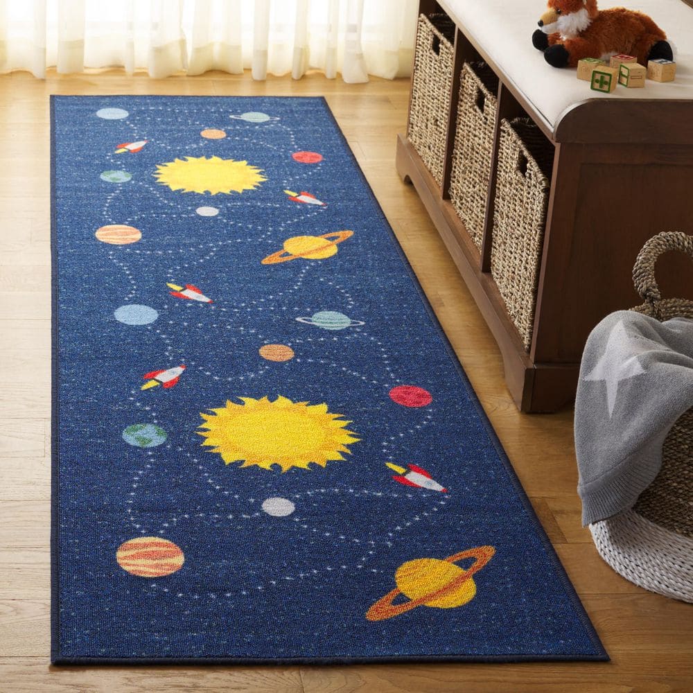 Kids Playhouse 2 ft. x 6 ft. Navy/Gold Solar System Runner Rug price history on PriceWatchPro