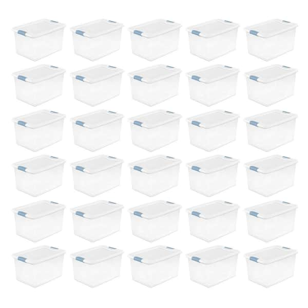 Sterilite 64-Qt. Latching Plastic Storage Box in Clear (30-Pack)