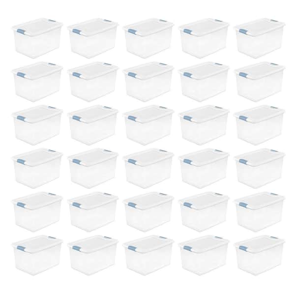 64-Qt. Latching Plastic Storage Box in Clear (30-Pack)