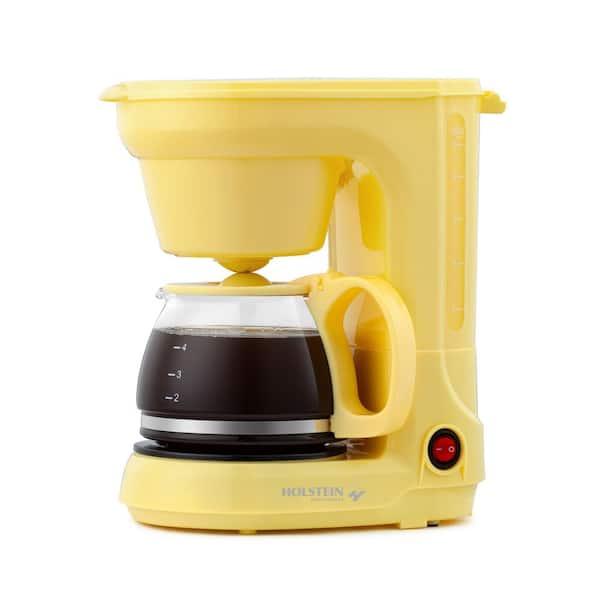 HOLSTEIN HOUSEWARES Everyday 5- Cup Yellow Drip Coffee Maker HH-0914701Y -  The Home Depot