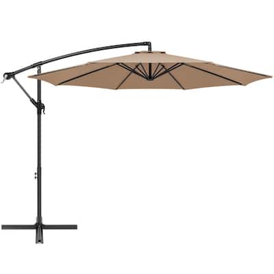10 ft. Cantilever Tilt Patio Umbrella in Tan