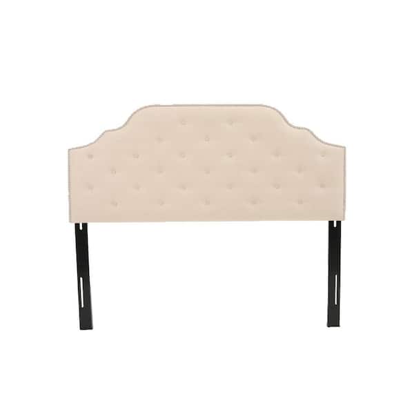 CIPACHO 62.25 in. W Dark Beige Upholstered Queen Modern Headboard