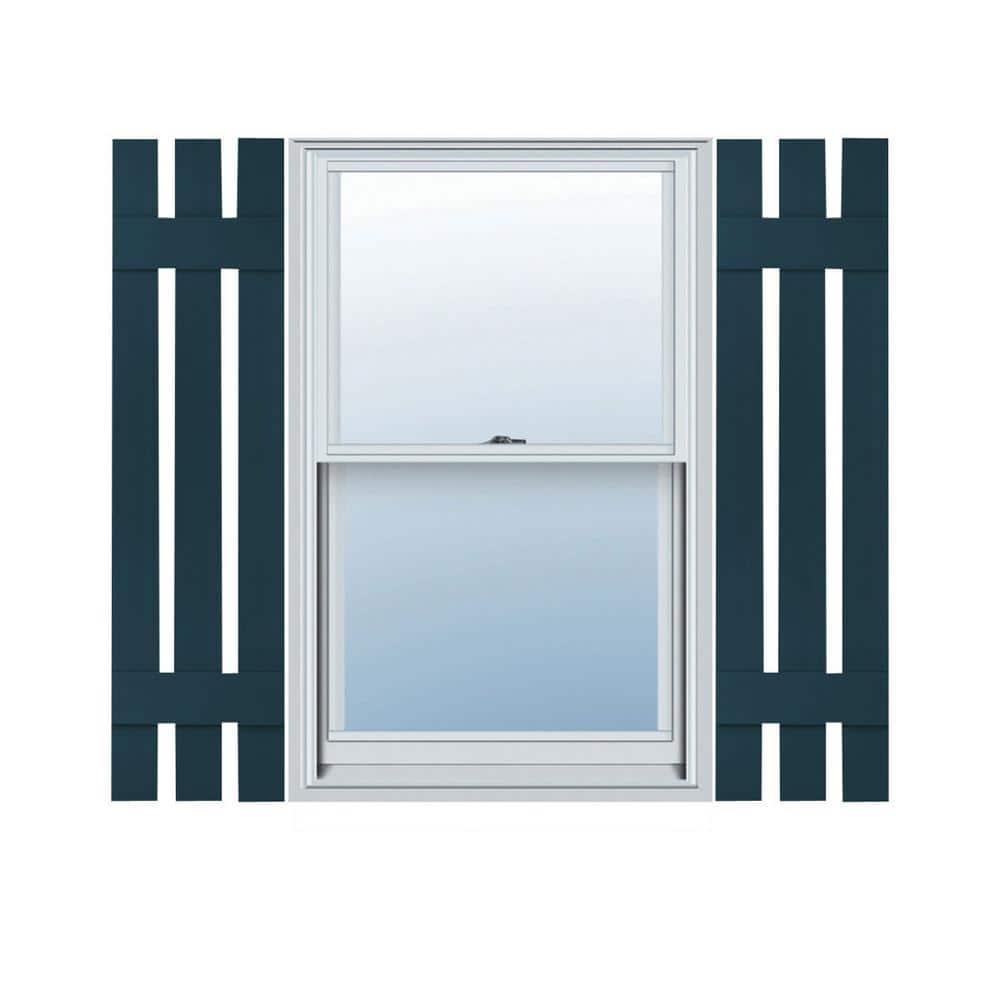 12 in. x 53 in. Lifetime Vinyl TailorMade Three Board Spaced Board and Batten Shutters Pair Midnight Blue price history on PriceWatchPro