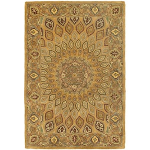 Heritage Light Brown/Grey 5 ft. x 8 ft. Border Area Rug