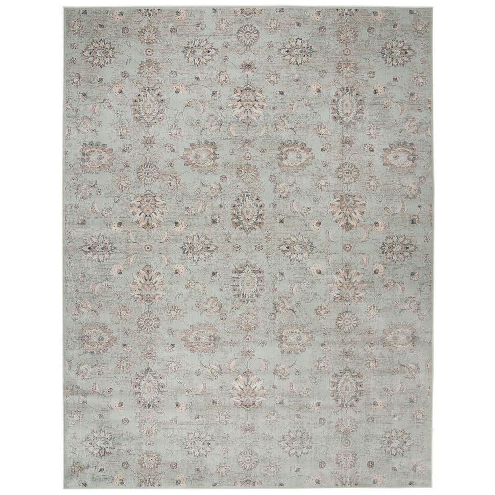 Vintage 8 ft. x 10 ft. Light Blue/Gray Floral Distressed Area Rug price history on PriceWatchPro