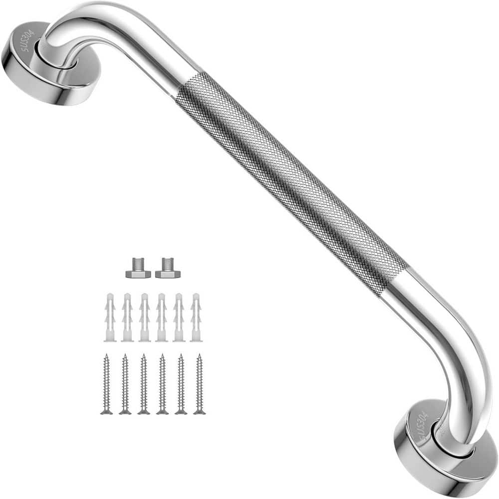 16 in. x 1.0 in. Concealed Screw Anti-Slip Shower Grab Bar Chrome Stainless