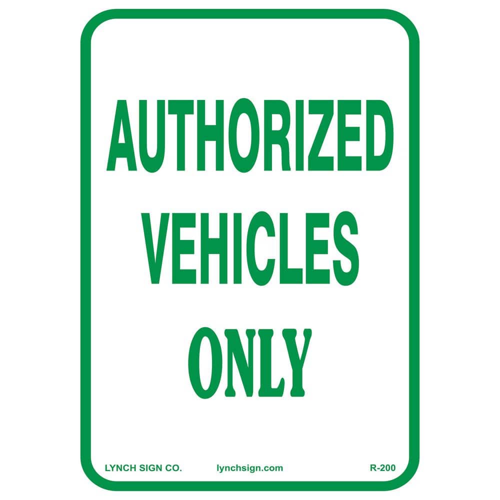 10 in. x 14 in. Authorized Vehicle Only Sign Printed on More Durable, Thicker, Longer Lasting Styrene Plastic price history on PriceWatchPro