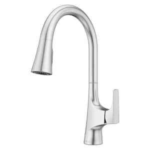 Norden Single-Handle Pull-Down Sprayer Kitchen Faucet in Stainless Steel