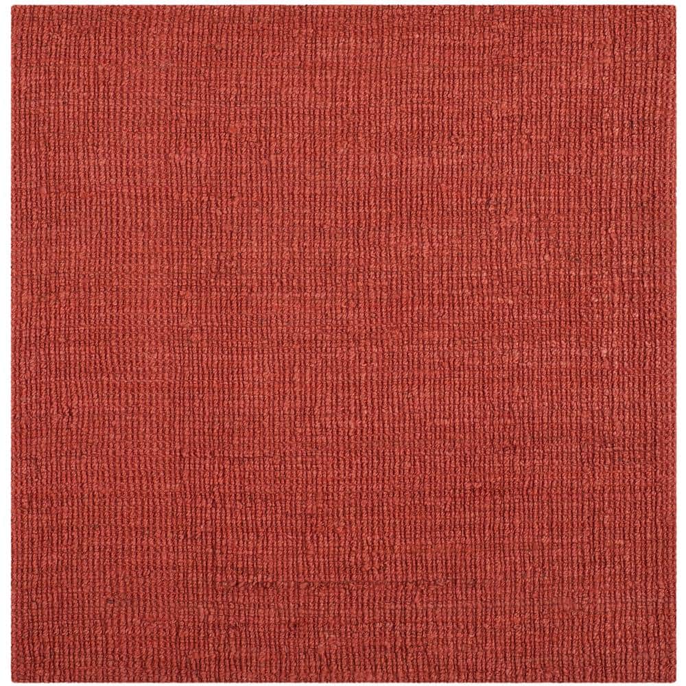 Natural Fiber Rust 6 ft. x 6 ft. Woven Crosstitch Square Area Rug price history on PriceWatchPro