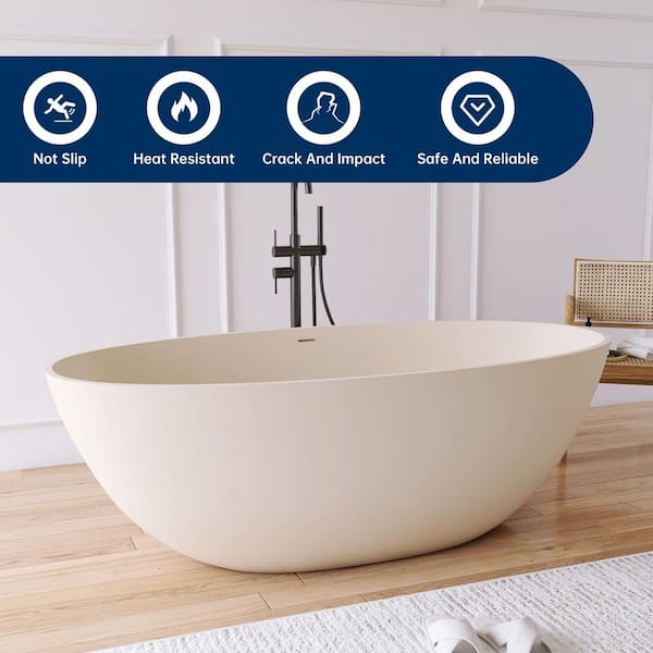 MEDUNJESS Eaton 65 in. x 30 in. Stone Resin Solid Surface MEDUNJESS Eaton 65 in. x 30 in. Stone Resin Solid Surface