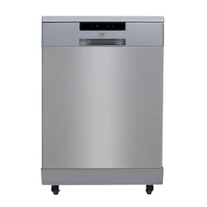 24 in. Portable Dishwasher in Stainless Steel with 10 Place Settings Capacity