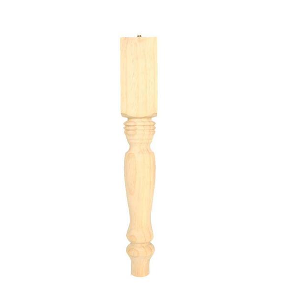 Waddell 2912 15-1/4 in. Solid Pine Furniture Leg