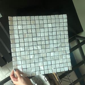 12 in. x 12 in. Mother of Pearl Shell Mosaic Tile Backsplash in White