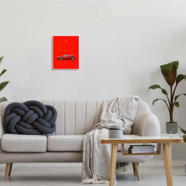 inrichting taart voetstappen Stupell Industries 10 in. x 15 in. "Minimal Bright Bold and Shiny 458  Italia Red Car Poster " by Artist Mark Rogan Wood Wall Art mwp-492wd10x15 -  The Home Depot
