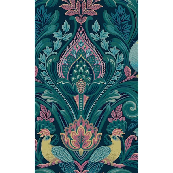 Walls Republic Metallic Classic Floral Damask Printed Non-Woven Non-Pasted Textured Wallpaper 57 sq. ft.