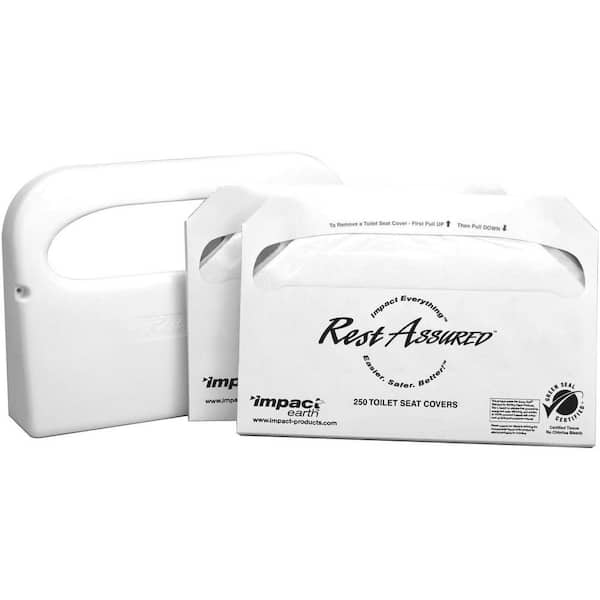 Toilet Seat Cover Starter Set Includes Dispenser and 500-Chlorine-Free Toilet Seat Covers