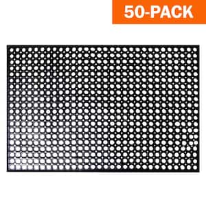 Indoor/Outdoor Durable Anti-Fatigue 36 in. x 60 in. Industrial Commercial Restaurant Rubber Floor Mat in Black (50-Pack)