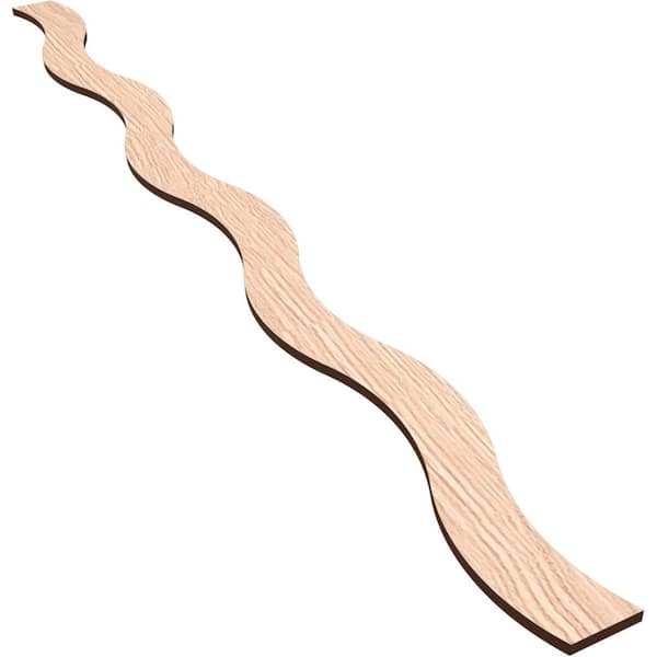 Ekena Millwork Brazos 47 in. H x 0.375 in. W Slatwall Panels in Red Oak 22-Pack