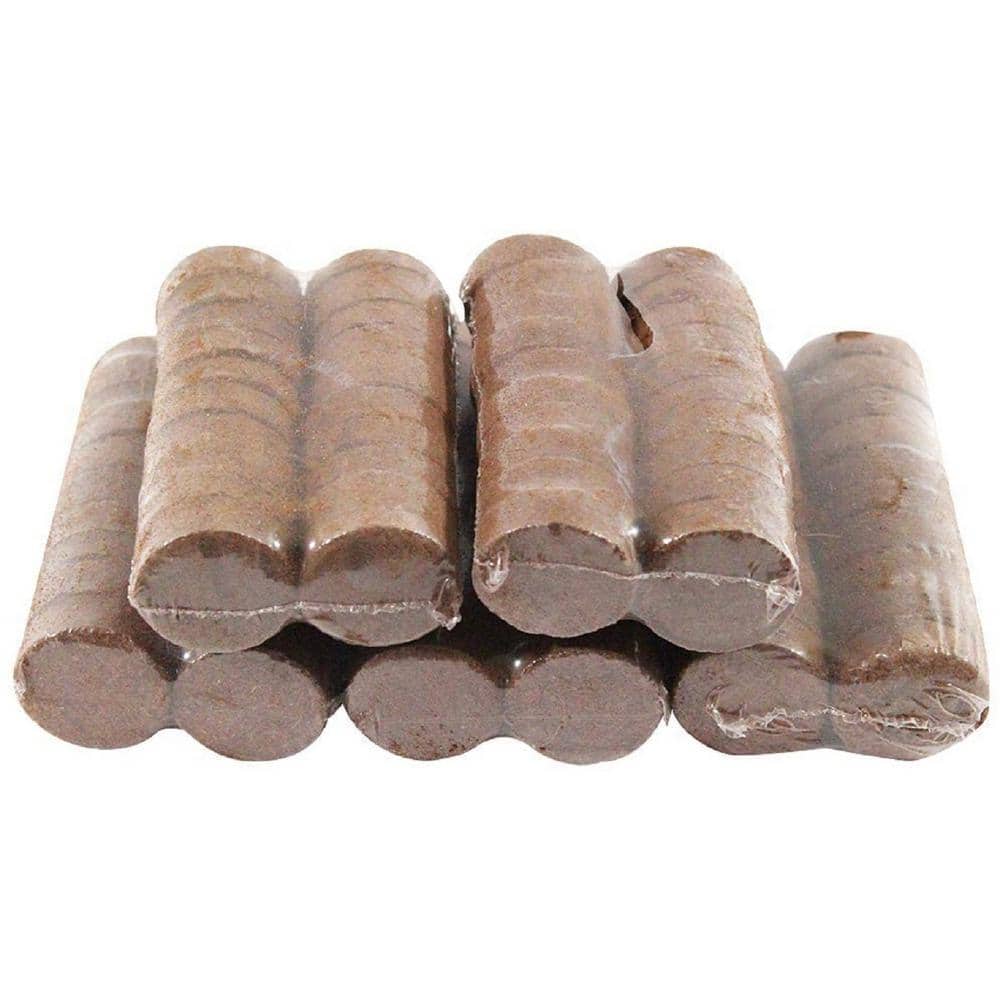 Compact Tan Coco Coir Seed Starter Pellets, 0.8 Inches, 180-Pack