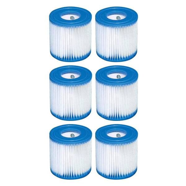 10 ft. x 10 ft. Round 30 in. Deep Metal Frame Pool w/ Pump & Type H Filters (6 Pack) & 10' Round Pool Cover