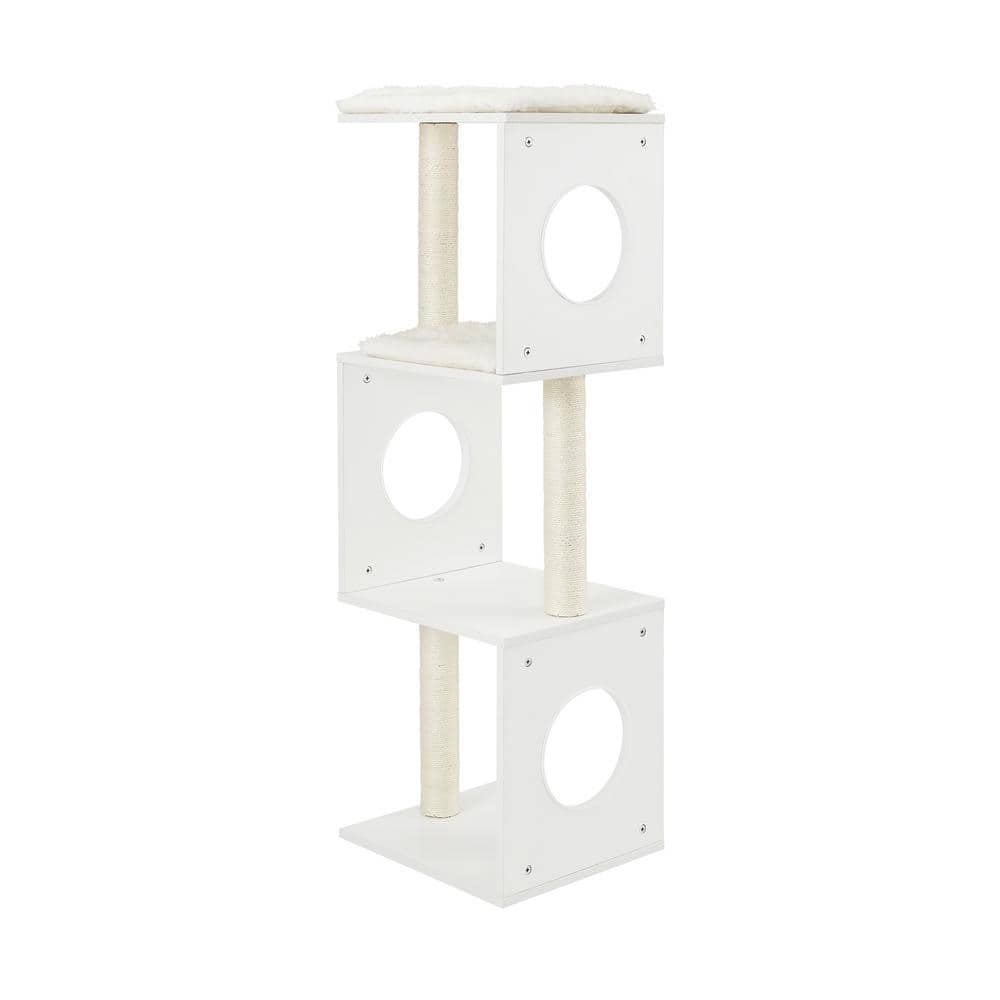 Sheree 50 in. White Cat Tree
