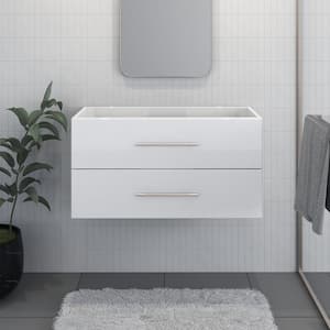 Napa 36 in. W x 18 in. D Bath Vanity Cabinet Only in Glossy White