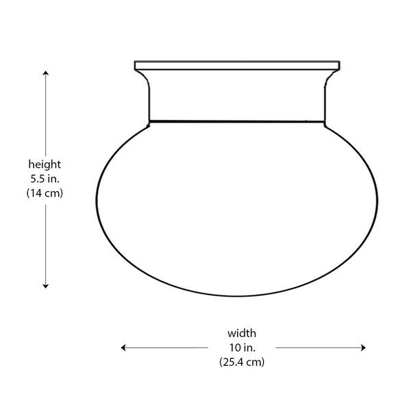 ceiling fan globe 10 inch neck