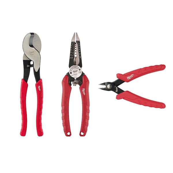 Comfort Grip Cable Cutting Pliers, Comfort Grip 6in1 Pliers and Mini Flush Cutters