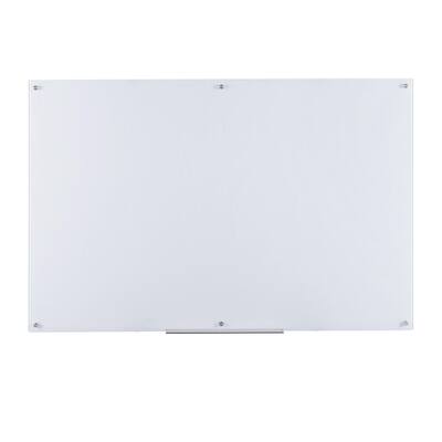 Eddington 39 in. x 59 in. Glass Dry Erase Board in White