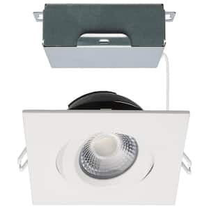 ColorQuik 4 in. Adjustable CCT Canless New Construction IC Rated Dim Indoor/Outdoor Integrated LED Recessed Light Trim