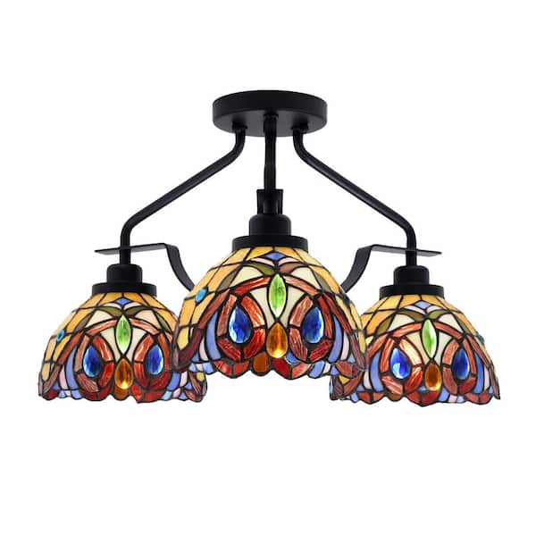 Maxax Carson 3-Light Black Lantern Square Integrated LED