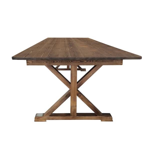 Carnegy Avenue 84 in. Rectangle Antique Rustic Wood with Wood