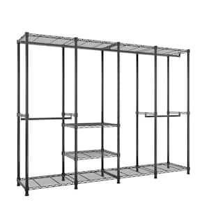 Black Iron Clothes Rack 74.81 in. W x 70.87 in. H