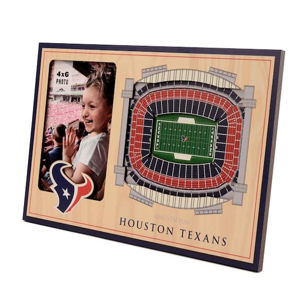 YouTheFan NFL Houston Texans Team Colored 3D StadiumView with 4 in. x 6 in. Picture Frame