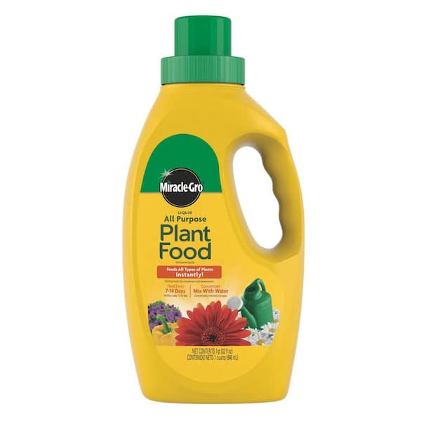 Liquid All Purpose Plant Food 32 oz. Concentrate, Feeds Plants Instantly, For All Plant Types, Liquid Fertilizer