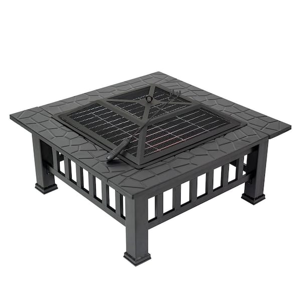 Sun-Ray Durango 32 in. x 16.9 in. Square Steel Charcoal Fire Pit