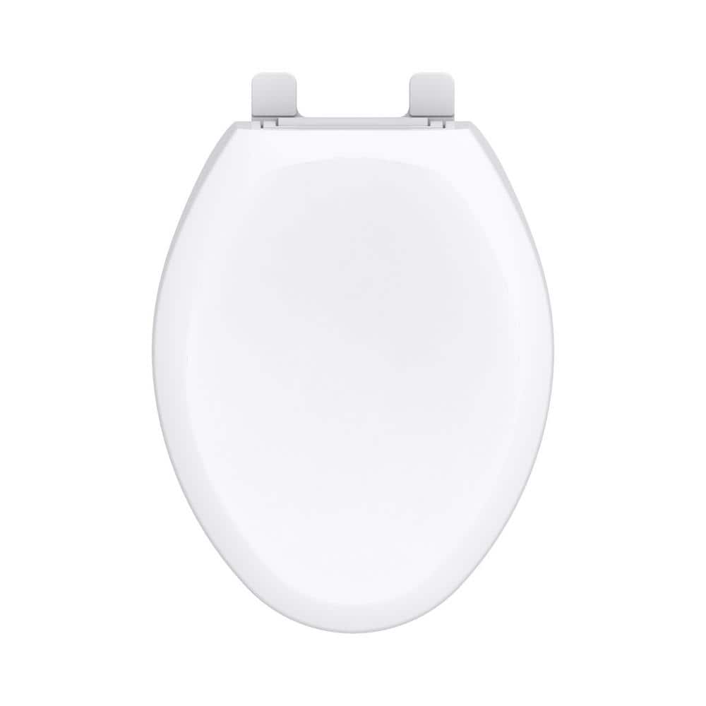 White Elongated Soft-Close Polypropylene Toilet Seat