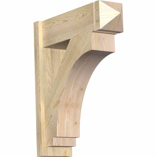 Ekena Millwork 8 in. x 30 in. x 26 in. Imperial Arts and Crafts Rough Sawn Douglas Fir Outlooker