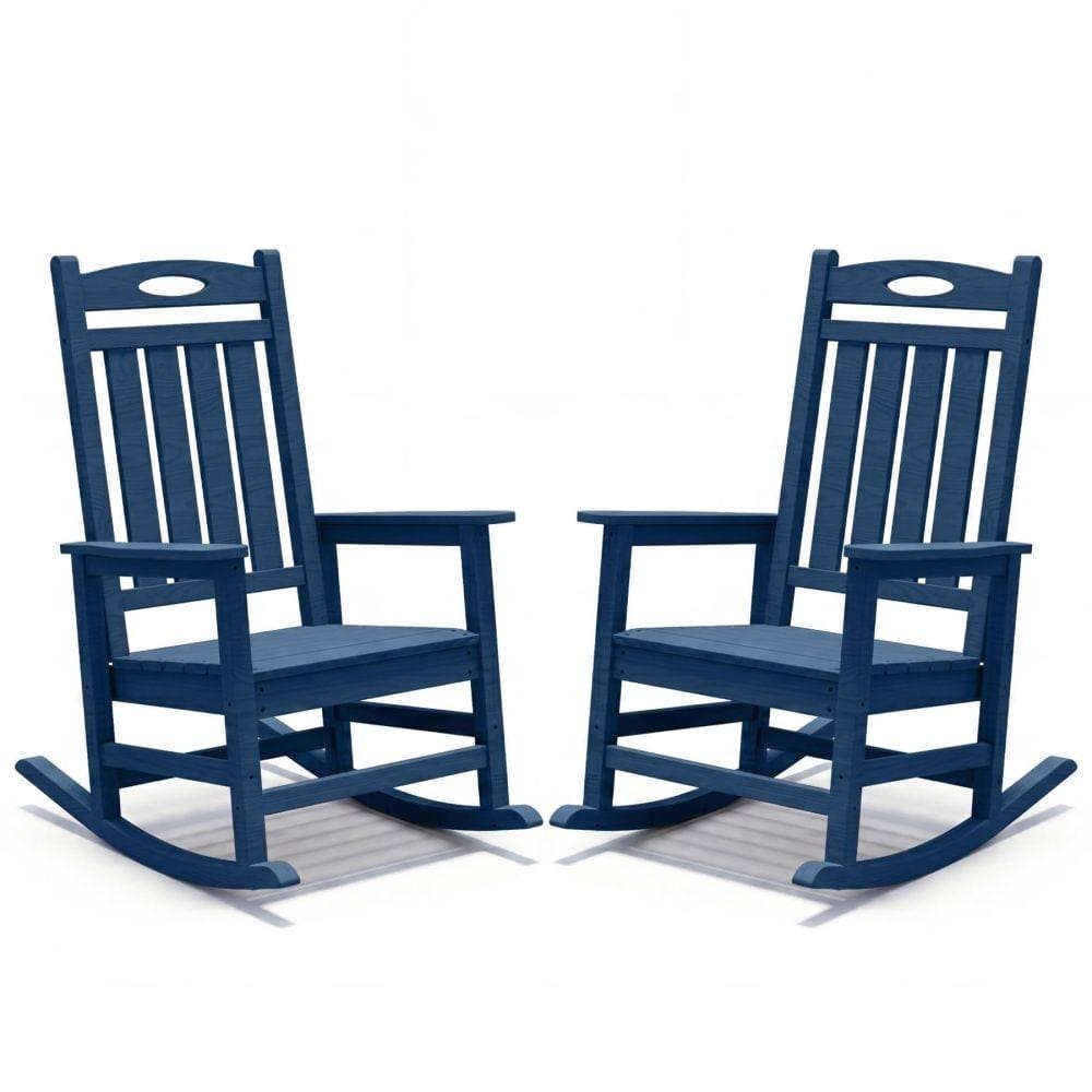 HDPE Outdoor Rocking Chair Set of 2, Oversized Outdoor Rocker for Porch Garden Lawn price history on PriceWatchPro
