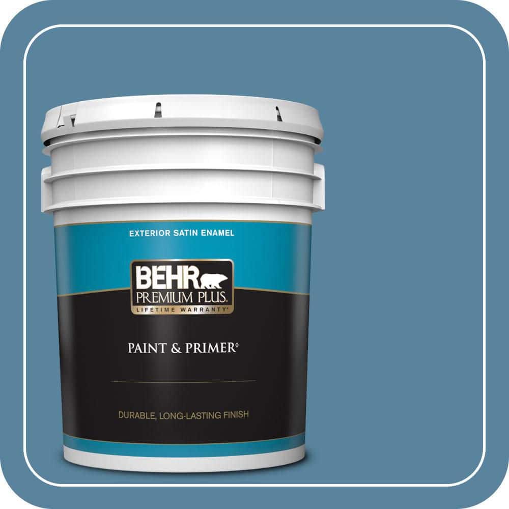5 gal. #BIC-38 Honest Blue Satin Enamel Exterior Paint & Primer price history on PriceWatchPro