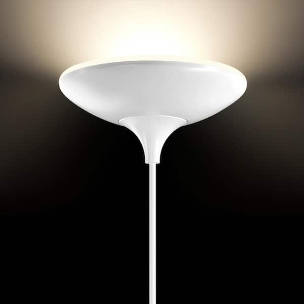 Globe Electric 71 In Satin White Led, Torchiere Floor Lamp Globes