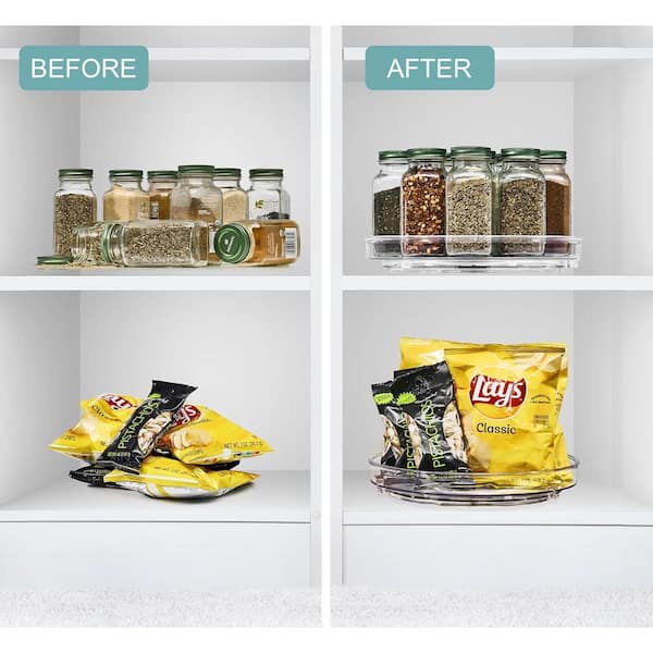 Sorbus Lazy Susan Organizer (4-Pack) FR-TURN1-4PK - The Home Depot
